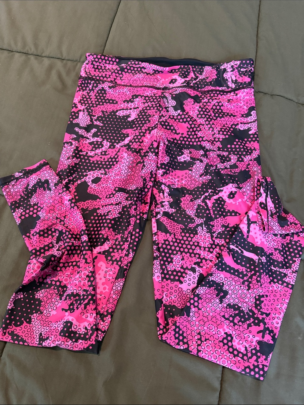 Pelagic Pink & Black Camo Performance Leggings